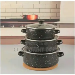 3pcs Enamel Casserole Pots