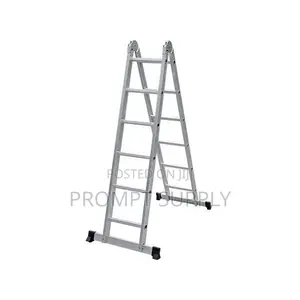 2x6 Aluminum Multipurpose Ladder With 2 Hinges-Silver