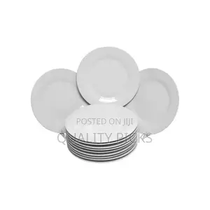 5 Inch 12-Piece Porcelain Cup Saucer Plates-White.