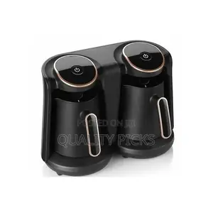Double Drip Coffee Maker Kitchen Machine- Black.