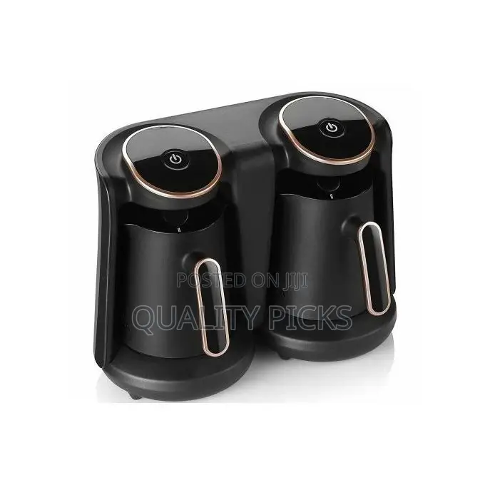 Double Drip Coffee Maker Kitchen Machine- Black.