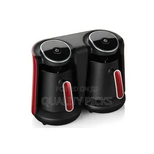 Double Drip Coffee Maker Kitchen Machine- Black.