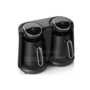 Double Drip Coffee Maker Kitchen Machine- Black.