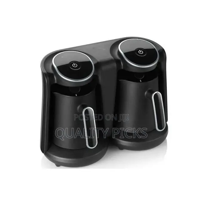 Double Drip Coffee Maker Kitchen Machine- Black.