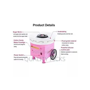 Mini Electric Floss Cotton Candy Maker Cart Machine-