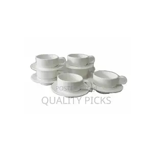 6 Pieces of Cuppucino Coffee Cups and Saucers