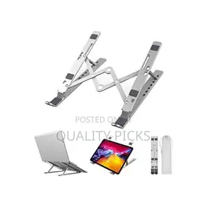 7 Level Adjustable Portable Laptop Stand - Silver