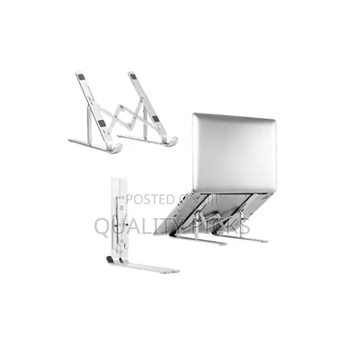 7 Level Adjustable Portable Laptop Stand - Silver