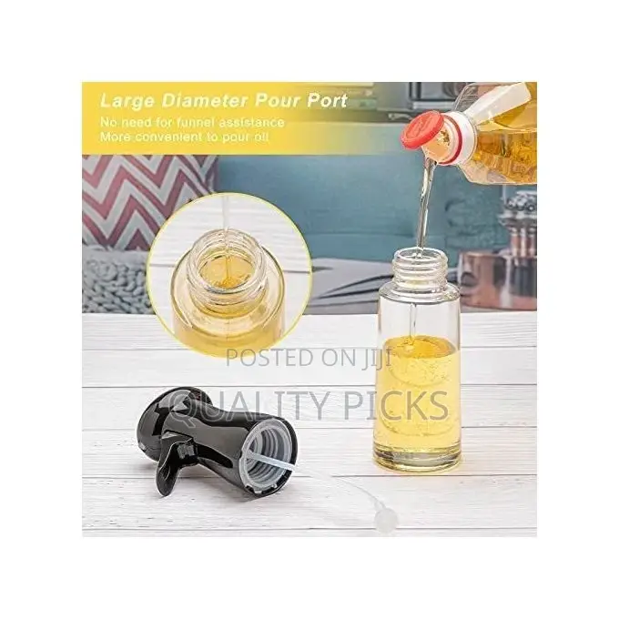 200ml Glass Cooking Vinegar Oil Sprayer Dispenser Bottle