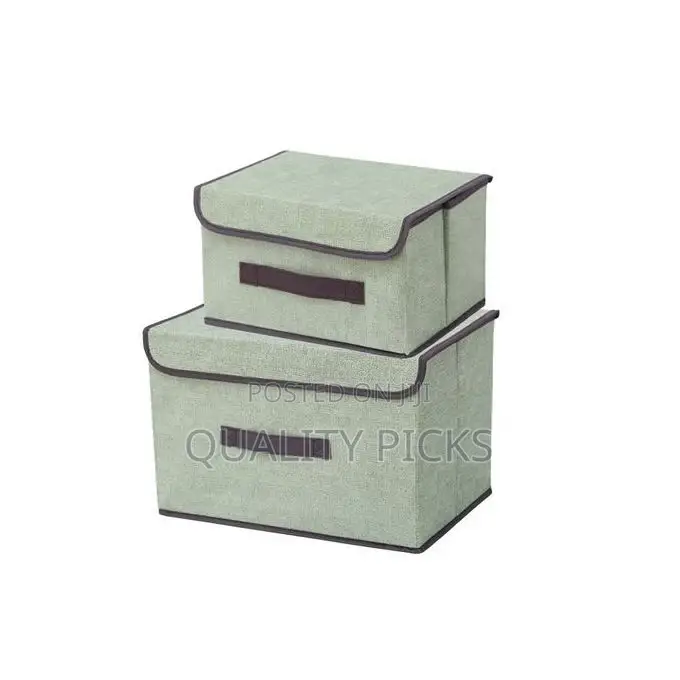 2 Size Non-Woven Fabric Foldable Storage Boxes