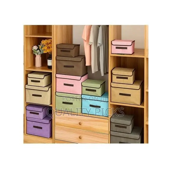 2 Size Non-Woven Fabric Foldable Storage Boxes