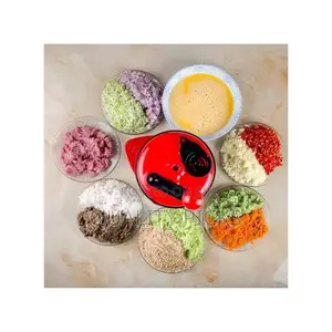 1.5L Manual Food Processor Meat Grinder Vegetable Chopper