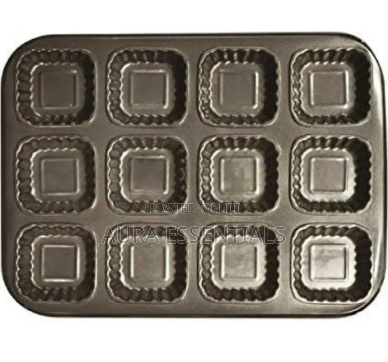 12 Holes Square Shaped Muffins Cupcake Mold