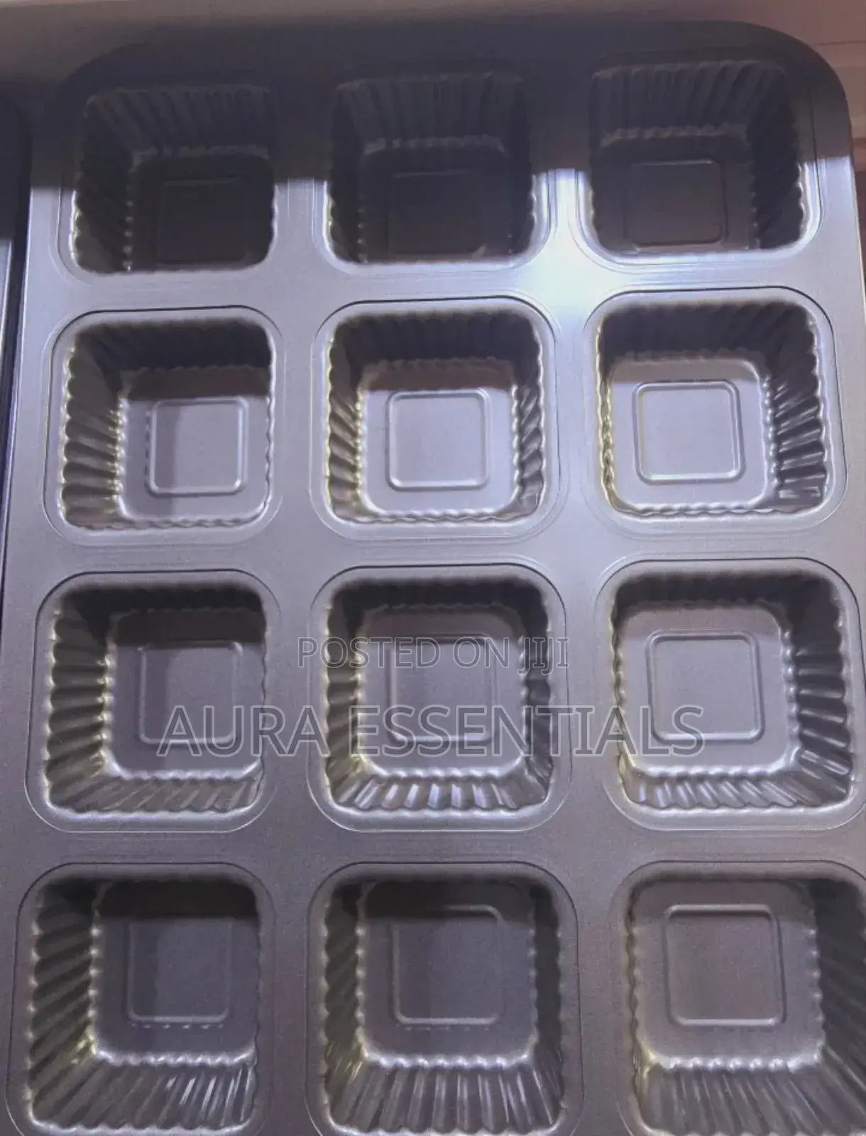 12 Holes Square Shaped Muffins Cupcake Mold