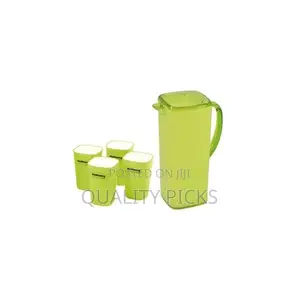 4 Piece Melamine Juice Tumbler Cups and 1 Piece Jug