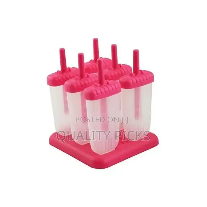 6 Ice Pop Makers, Popsicle Frozen Ice Cream Moulds Tray
