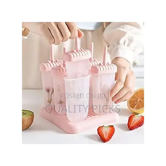 6 Ice Pop Makers, Popsicle Frozen Ice Cream Moulds Tray