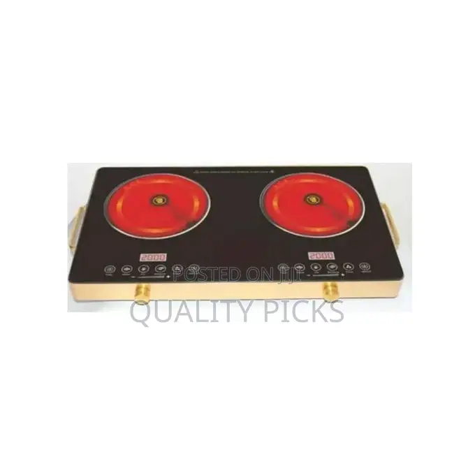 2 Burner Infrared Glass Ceramic Induction Cooker Hot Plate-