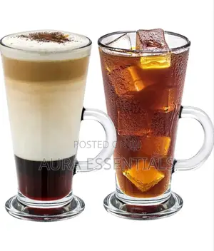 Irish Glass Coffee Mugs Latte Cups (12pcs)