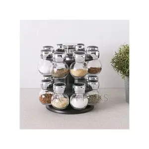 16pc Revolving Jar Kitchen Herbs Spice Rack