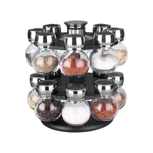 16pc Revolving Jar Kitchen Herbs Spice Rack