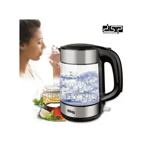 DSP 1.7 Litre Glass Electric Kettle - Silver