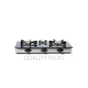 Saachi Triple Burner Gas Stove - Black.