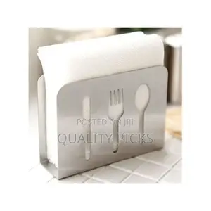 Stainless Steel Tissue Saviet Napkin Holder - Silver.
