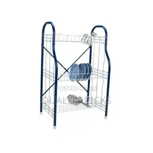 3 Tier Stainless Steel Cups Plate Drying Dish Draining