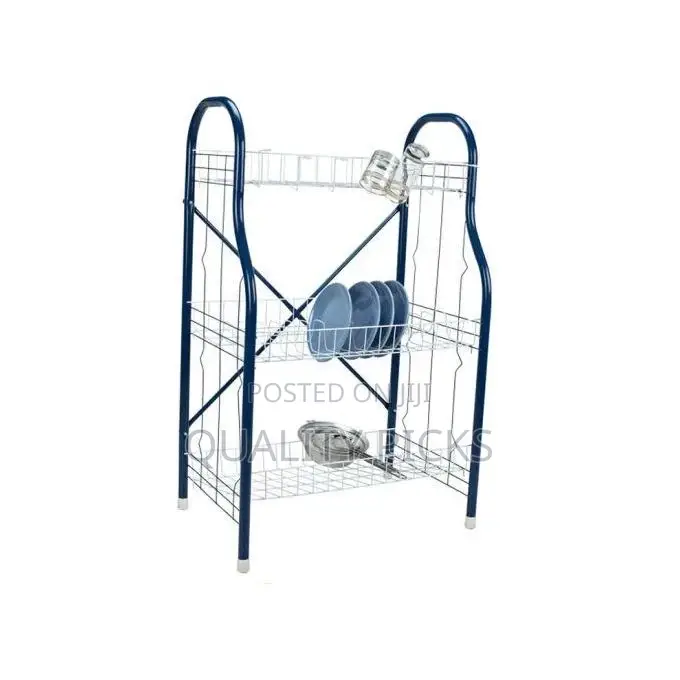3 Tier Stainless Steel Cups Plate Drying Dish Draining
