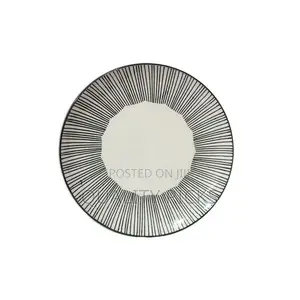 6pcs Line Plates - Black/White