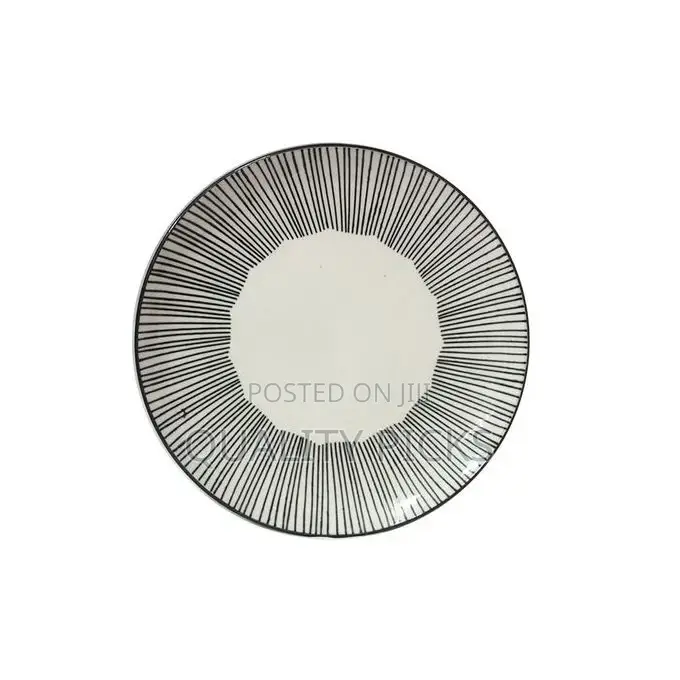 6pcs Line Plates - Black/White