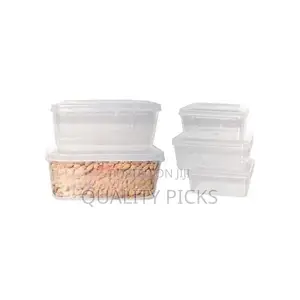 5 Pc Airtight Food Storage Containers Tins With Lids