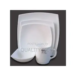 Dinner Set 30 PCS of Square Plates, Bowls, Side Plates