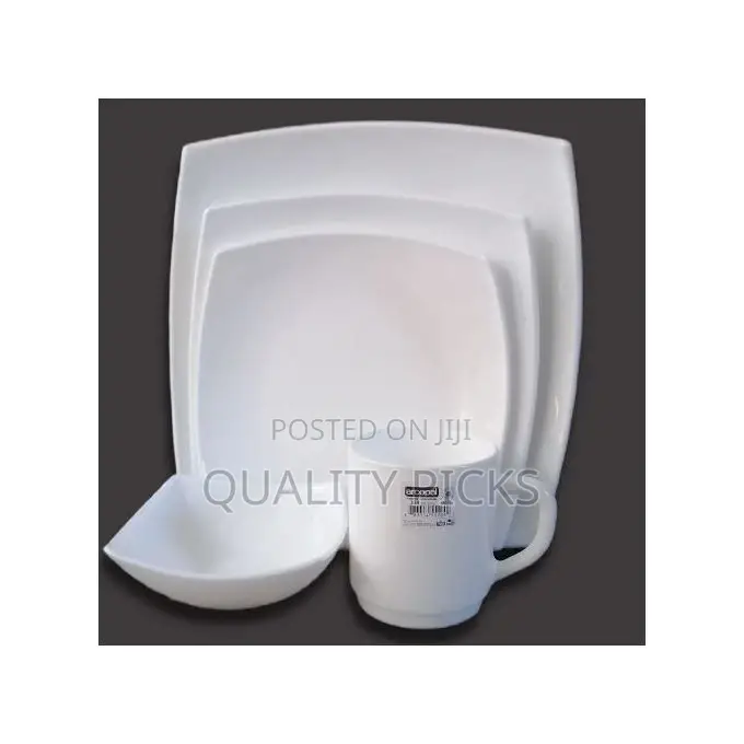 Dinner Set 30 PCS of Square Plates, Bowls, Side Plates