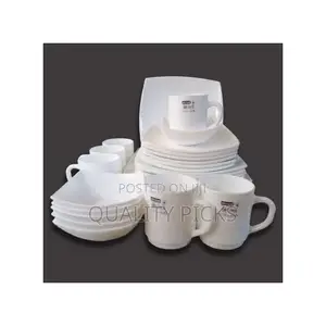 Dinner Set 30 PCS of Square Plates, Bowls, Side Plates