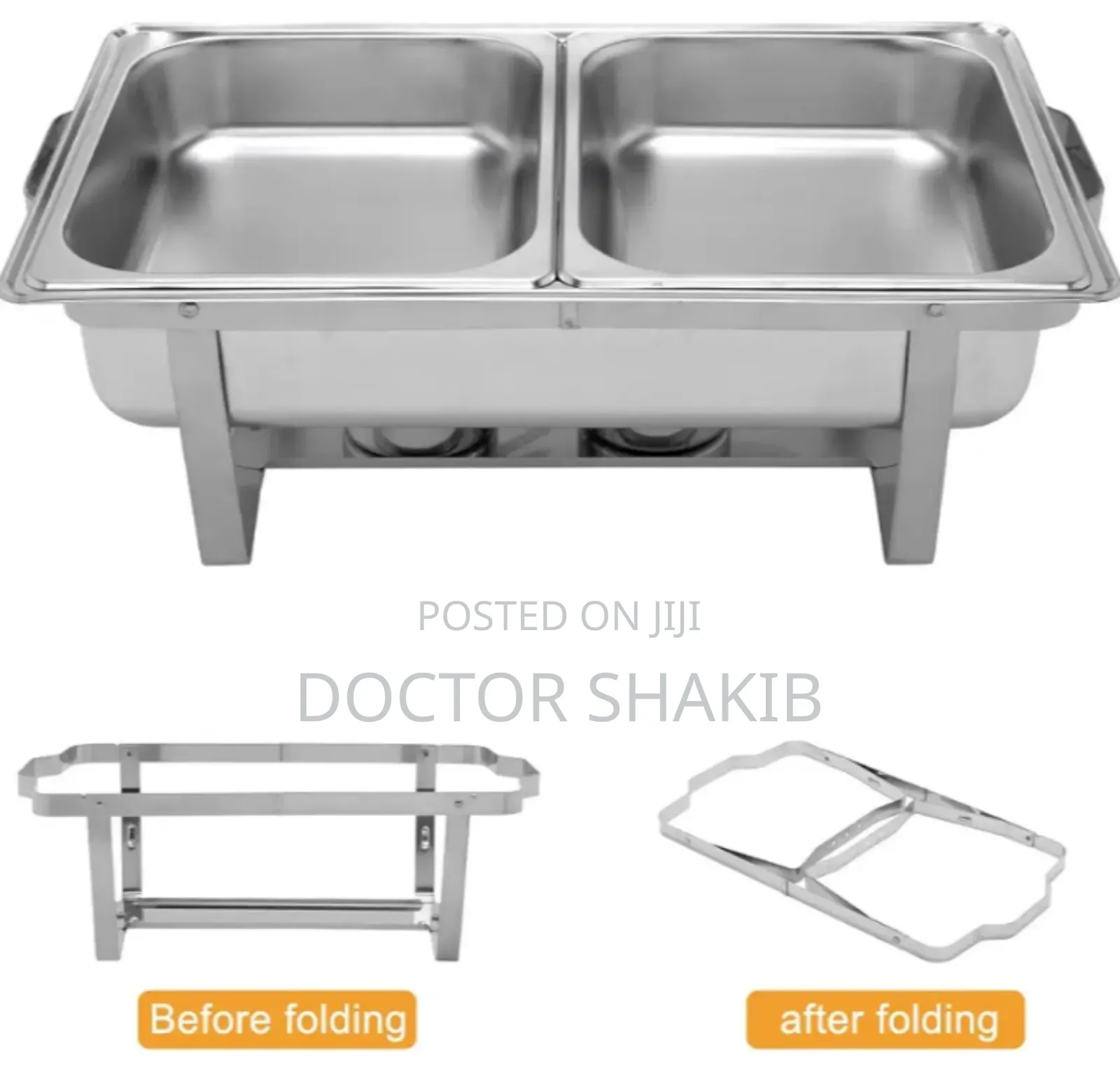 New Stainless Steel Double Chaffing Dish 11L