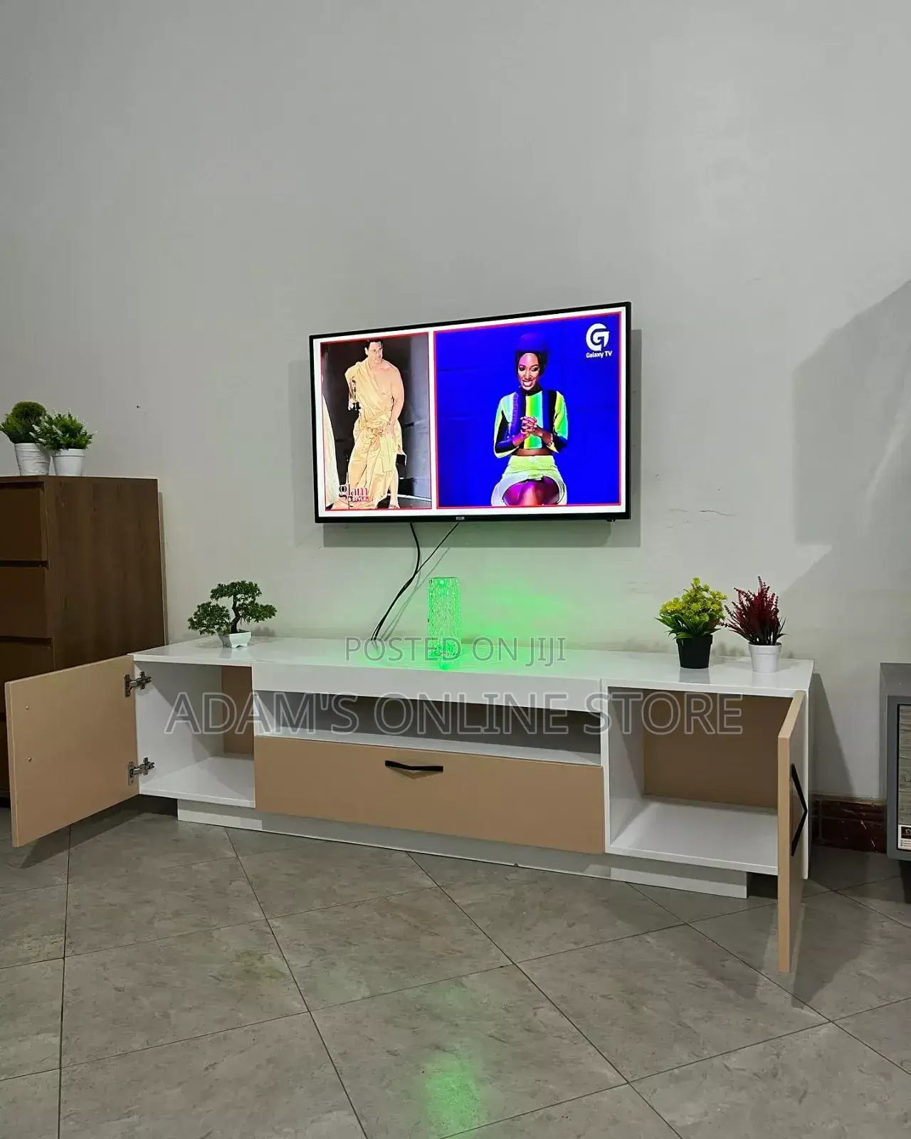 White TV Stand Unit 6ft
