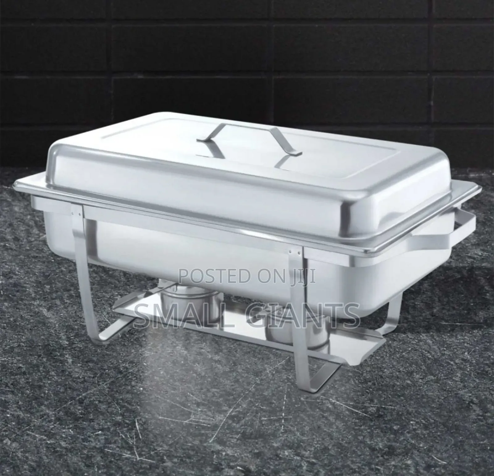 Triple 3 Compartment Chatting Dish Food Warmer- Silver