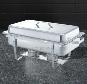Triple 3 Compartment Chatting Dish Food Warmer- Silver