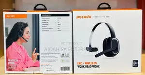 Porodo ENC Wireless Work Headphone - Black