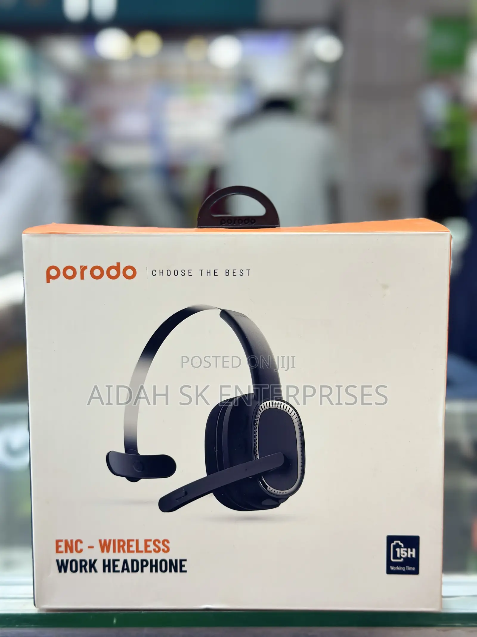 Porodo ENC Wireless Work Headphone - Black