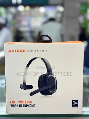 Porodo ENC Wireless Work Headphone - Black
