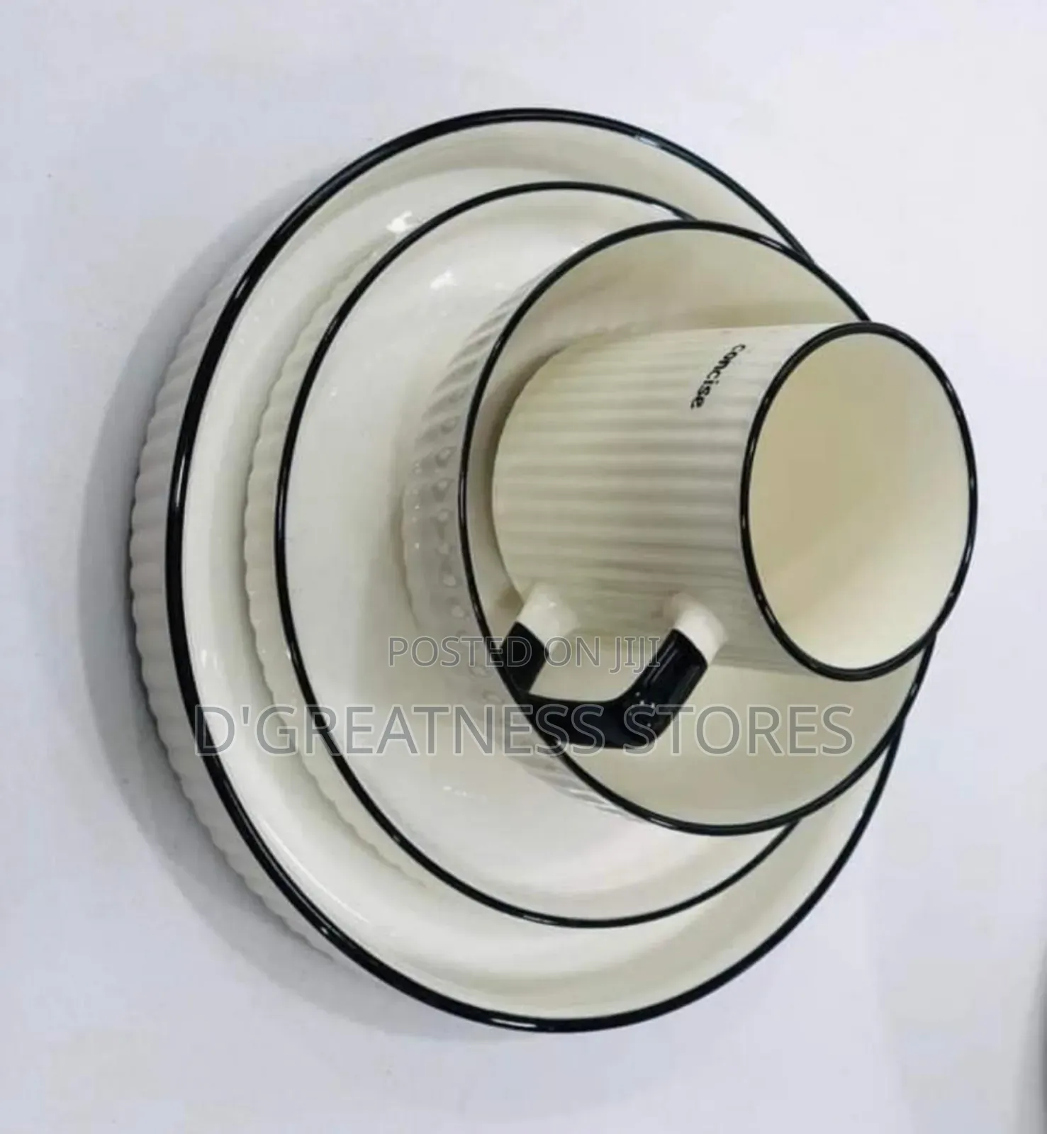 24pcs Set of Cups and Plates