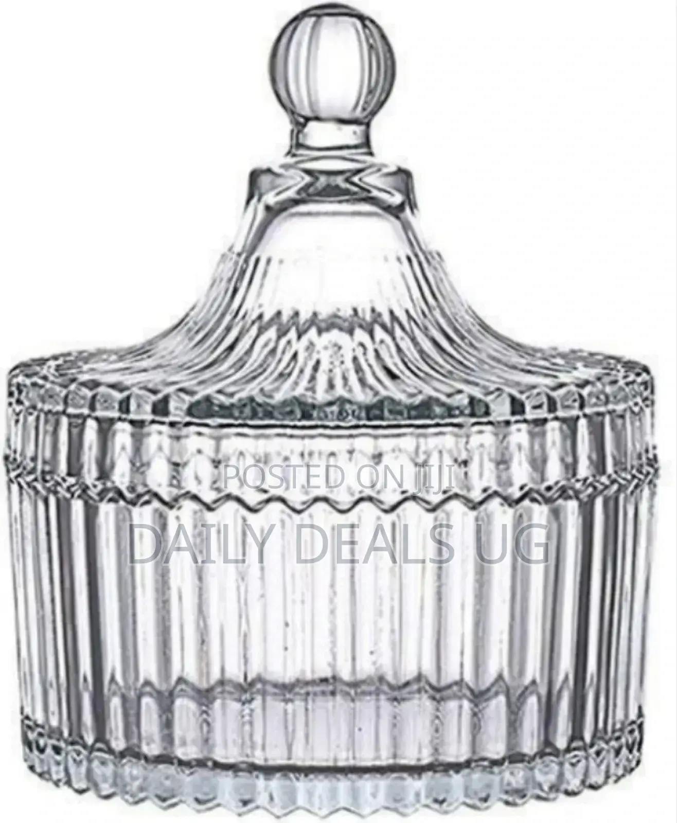 Round Glass Sugar Bowl
