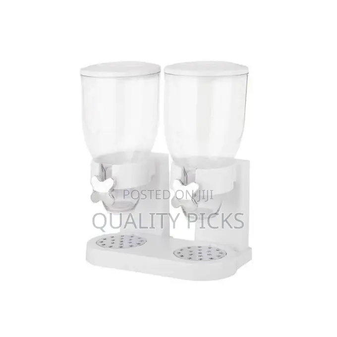Double Kitchen Food Cereal Dispenser Storage Container