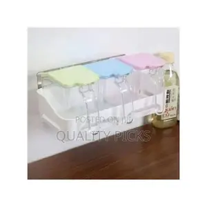 3 Piece Wall-Mounted Plastic Sugar/Spice Storage Jars