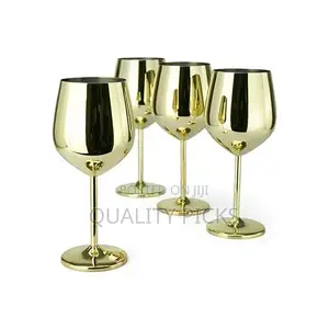 6 Pc, 18.5oz Juice Champagne Stem Wine Glasses Decorative