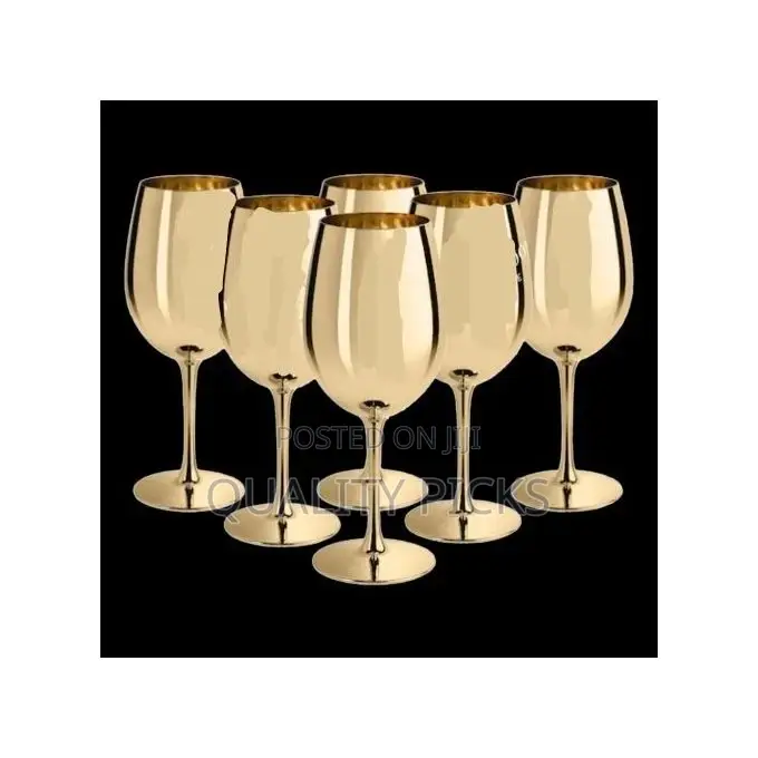 6 Pc, 18.5oz Juice Champagne Stem Wine Glasses Decorative