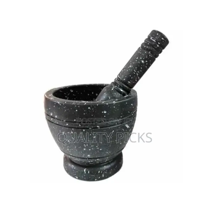 Spice Grinding Granite Mortar and Pestle-Black.